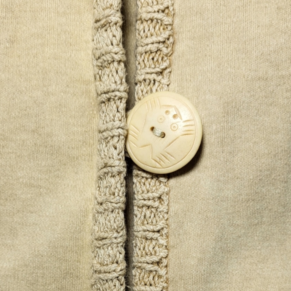 Sandy Starkman Boho Button Front Patchwork Top Ve… - image 2